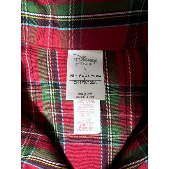 Disney Fa La La Pajamas Unisex Size Small Oversized Cozy Pjs Plaid Holiday Soft - Picture 6 of 8